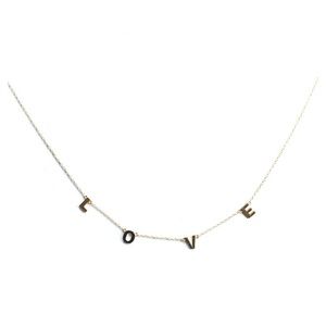 Gold LOVE letter necklace